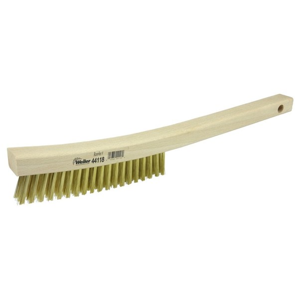 Weiler Plater's Brush, Brass Fill, 3 X 19 Rows, Curved Handle 44118